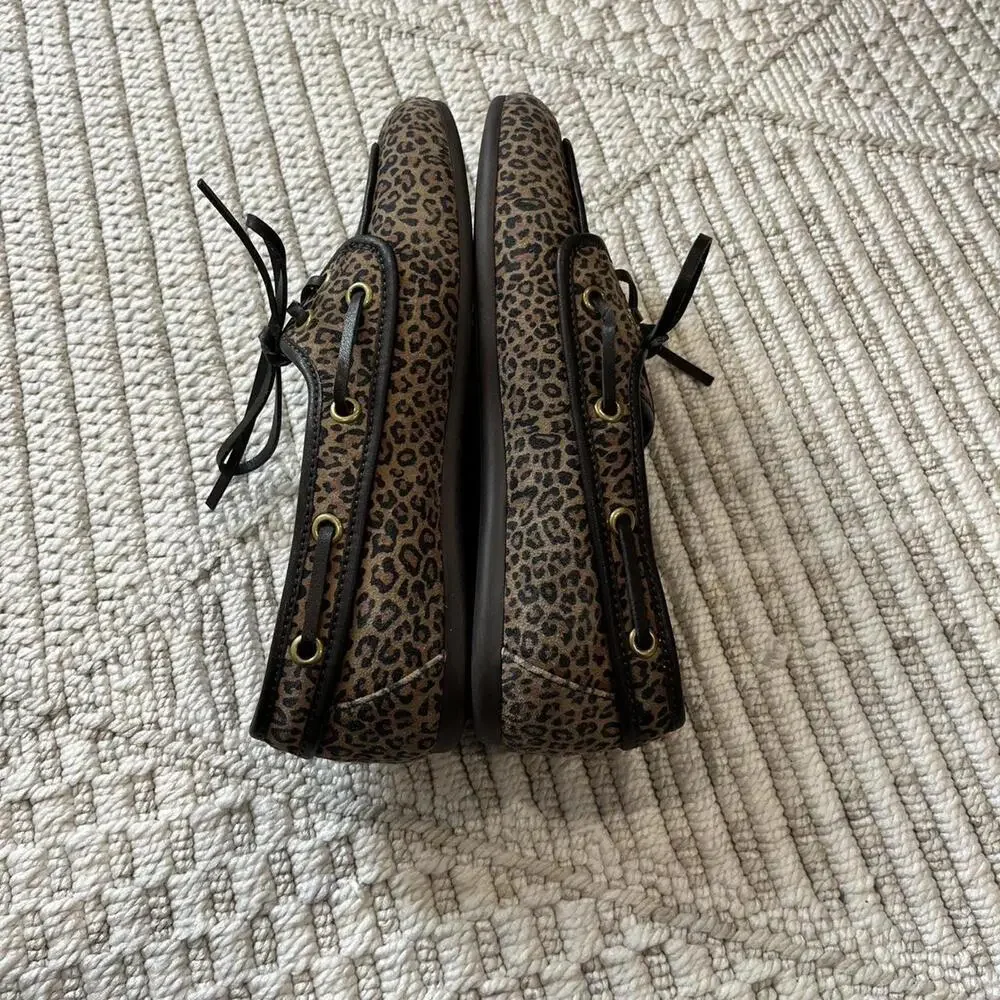 Jeffrey Campbell Boast Boat Shoe in Tan Black Cheetah Suede